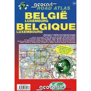 Belgium & Luxembourg Tourist Road ATLAS.