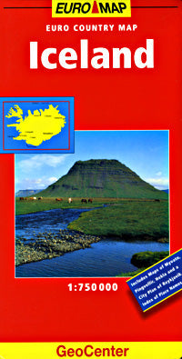 Iceland Road and Tourist Map.