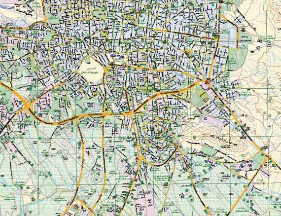 Tehran Complete Map, Iran.