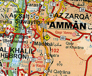 Saudi Arabia, Road and Physical Tourist Map.