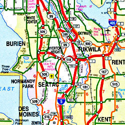 Seattle Street ATLAS, Washington, America.