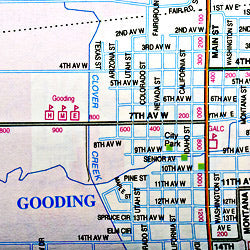 South Central Idaho Cities and Counties Street Map, Idaho, America.