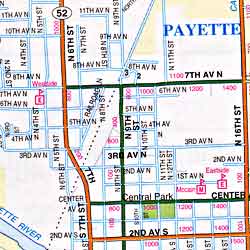 Southwest Idaho Cities and Counties Street Map, Idaho, America.