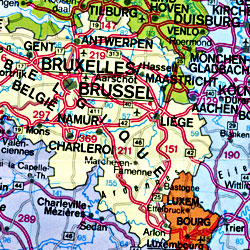 Europe Road and "POLITICAL" Reference Map.