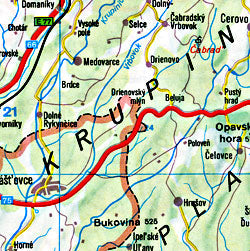 Hungary Road and Shaded Relief Tourist Map.