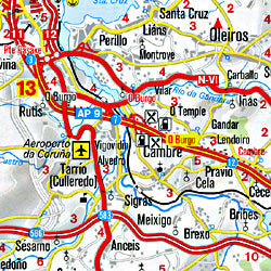 Spain and Portugal, Tourist Road ATLAS.