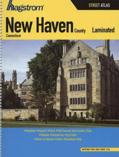 New Haven Street ATLAS, Connecticut, America. Spiral-bound atlas. Laminated.