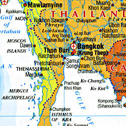 Asia and Western Pacific Road and Tourist Map.