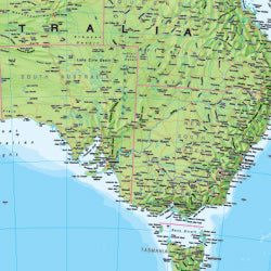 Australasia Political WALL Map.