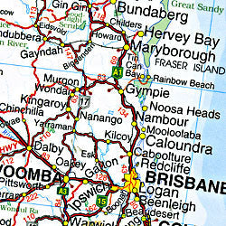 Australia Handy Road and Tourist Map.