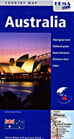 Australia Road and Tourist Map, Deluxe.