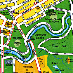 Australia Terrain Road and PHYSICAL Tourist Map.