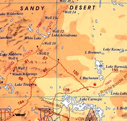 Australia Terrain Road and Shaded Relief WALL Map.