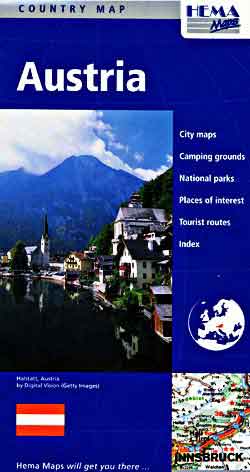 Austria Road and Tourist Map.