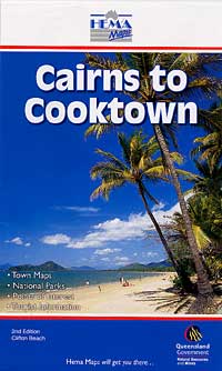 Cooktown Postcode Map Cairns to Cooktown, Australia.