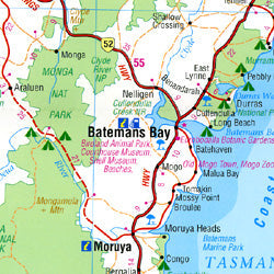 Canberra and Region "Handy" Map, Australia.