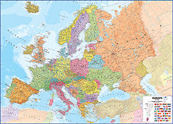 Europe Political WALL Map.