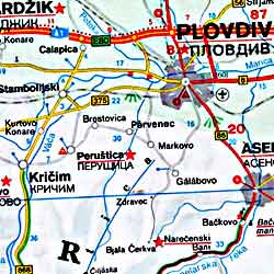 Greece Road and Shaded Relief Tourist Map.