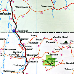 New South Wales State, Road and Tourist Map, Australia.