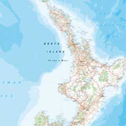 New Zealand WALL Map.