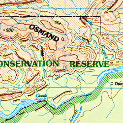 Purnululu National Park, Regional Road and Tourist Map, East Kimberley, Western Australia, Australia.