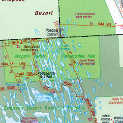 Queensland State, Road and Tourist Map, Australia.