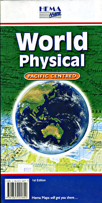 World Physical, Pacific Centered Map.