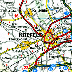 Belgium and Luxembourg Road and Shaded Relief Tourist Map.