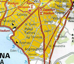 Greece Road and Shaded Relief Tourist Map.