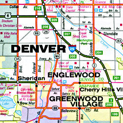 America (USA), NORTH CENTRAL, Road and Tourist Map.