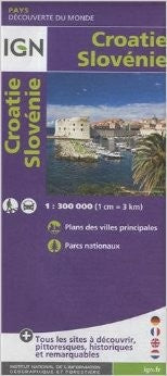 Croatia and Slovenia Road and Tourist Map.