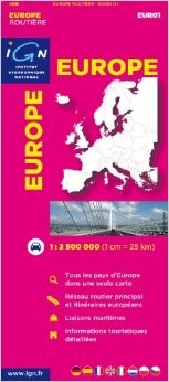 Europe Road and Tourist Map.