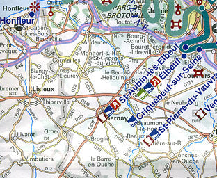 France Inland WATERWAYS Map.