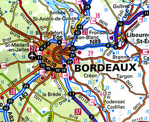 France Roads and Motorways Tourist Map.