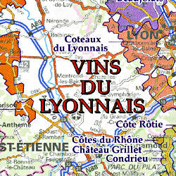 France, Wines of France, Road and Tourist Map.