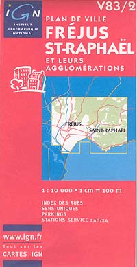 Saint Raphael Maps Frejust and St Raphael, France.