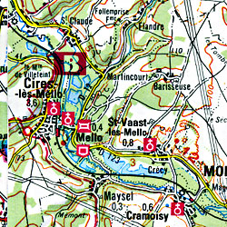 Paris Northeast and Laon Map.