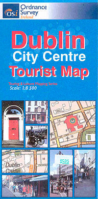 DUBLIN City Centre Tourist Map, Ireland.