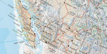 Canada Road and Physical Travel Reference Map. 2nd Edition.