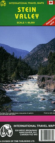 Stein Valley, Road and Travel Reference Map, British Columbia, Canada.