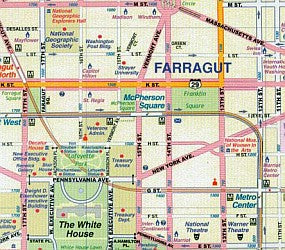 Washington, D.C and Eastern Corridor Road and Physical Travel Reference Map America.