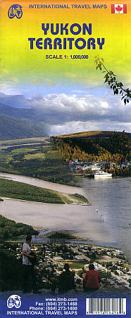 Yukon Territory Road and Physical Travel Reference Map, Canada.