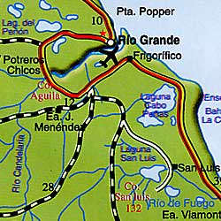 Tierra del Fuego, Cabo Froward, Trekking Map.