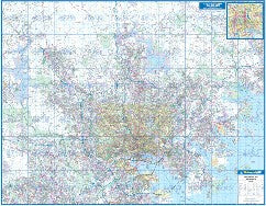 Baltimore WALL Map, Maryland, America.