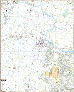 Loudoun County Wall map, Virginia, America.