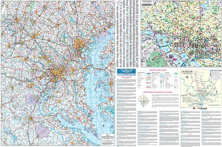 Washington DC "50 Mile Vicinity" WALL MAP, America.