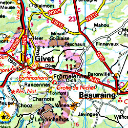 France, Belgium, and Luxembourg, Tourist Road ATLAS.