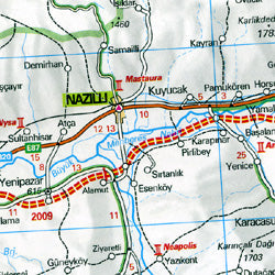 Greece Road and Shaded Relief Tourist Map.