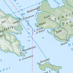 World Physical "Folded" WALL Map.