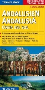 Andalucia and Costa Del Sol Road and Topographic Tourist Map.